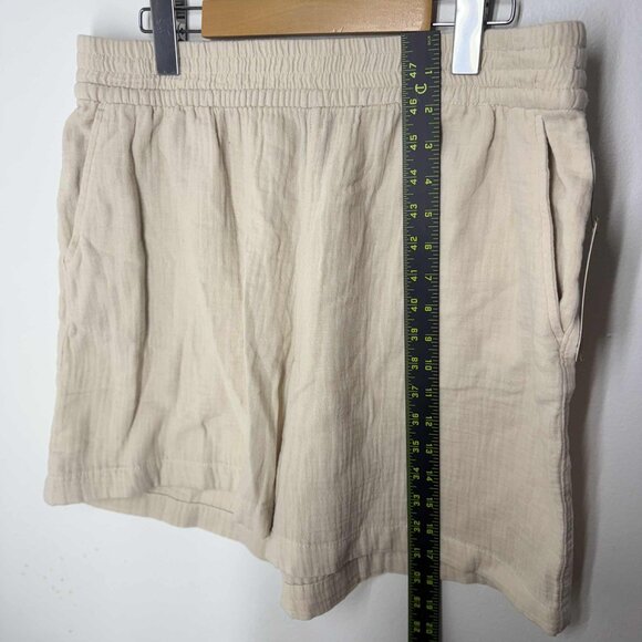FarWest Women's Short Woven Cotton Cream Medium - Picture 8 of 9